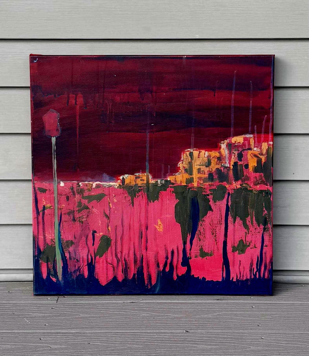 Desert Night, Handmade Oil Painting